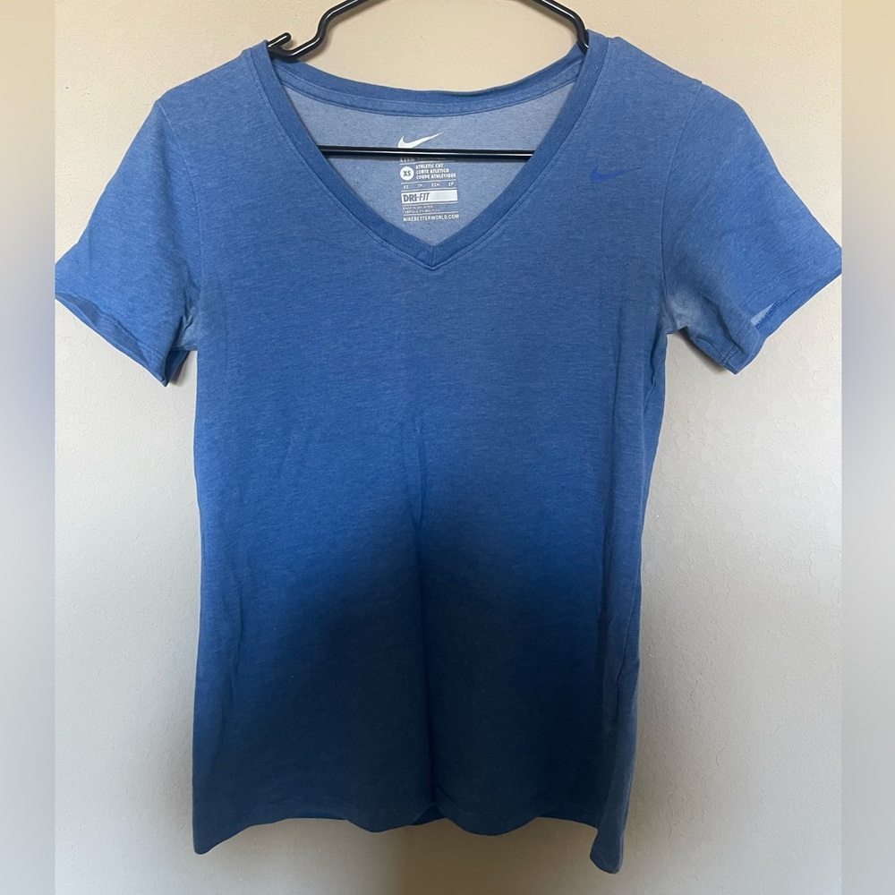 Nike Women's Short Sleeve Blue Tee